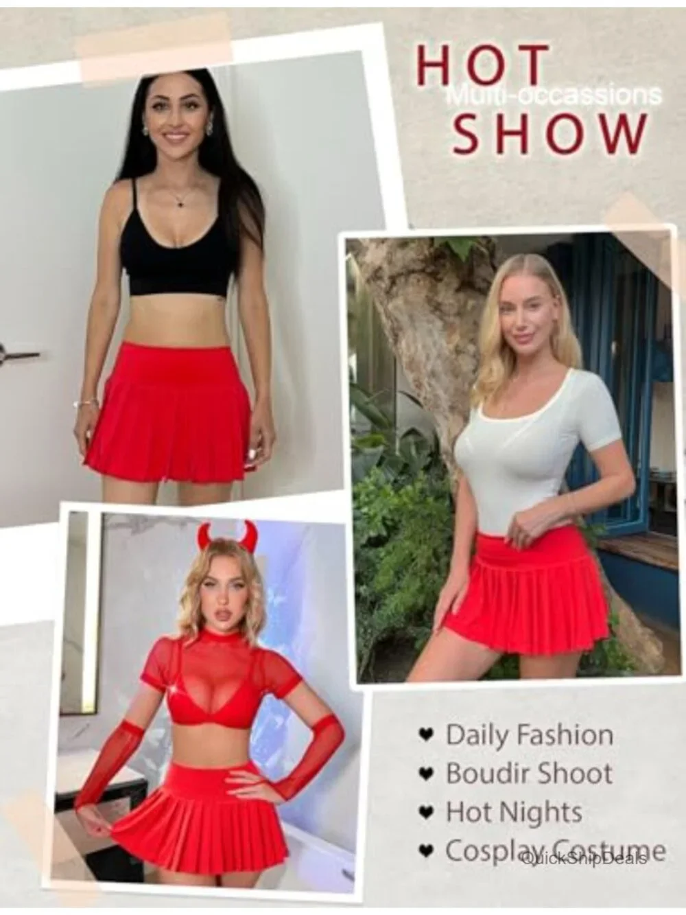 Pleated Mini Skirt High Waist Stretchy Casual Tennis Cheerleader